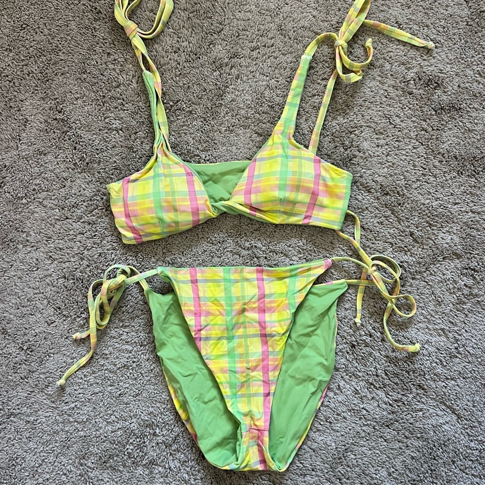 Dippin Daisys Plaid Bikini Set